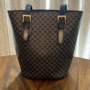 Celine Vintage Small Macadam Shopper Tote
